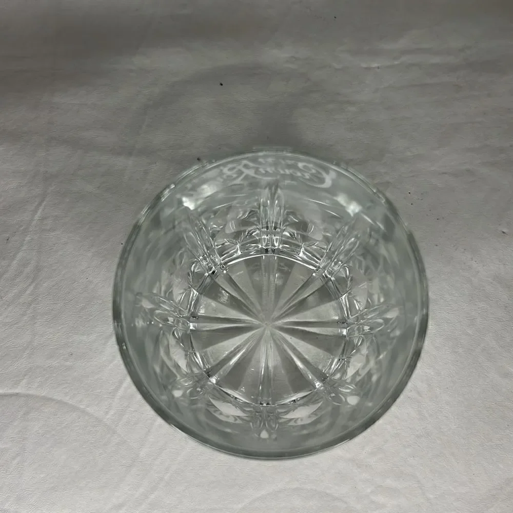 Crown Royal Crystal Glass 10 Ounces Bar Cocktail Rocks 3 In Round 3 1/2 In Tall